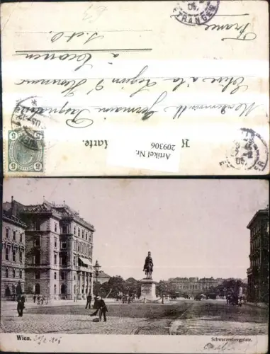 209306,Wien 1 Schwarzenbergplatz Straßenansicht Denkmal