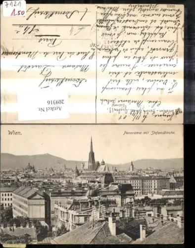 209316,Wien 1 Panorama m. Stefanskirche Kirche