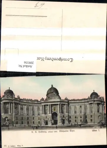 209336,Wien 1 K k Hofburg Michaeler Tor