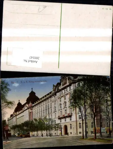 209347,Wien 1 K u k Kriegsministerium