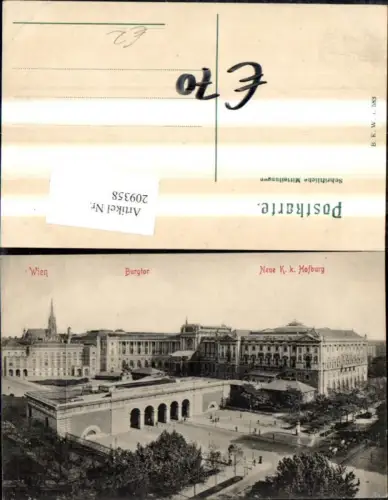 209358,Wien 1 Burgtor Neue K k Hofburg