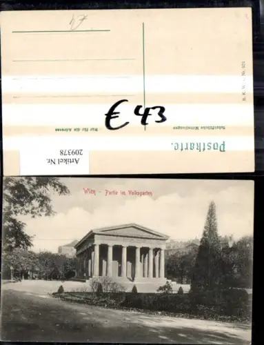 209378,Wien 1 Partie i. Volksgarten Tempel
