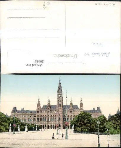 209381,Wien 1 Rathaus Frontansicht