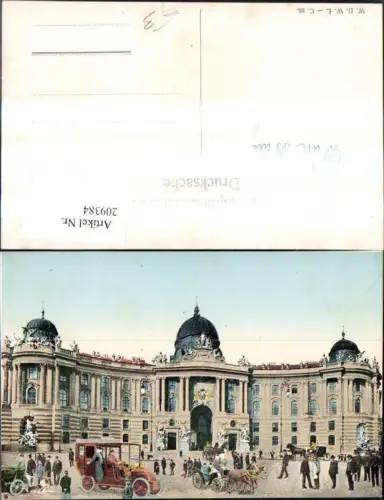 209384,Wien 1 Burg m. Automobil Personen i. Vordergrund