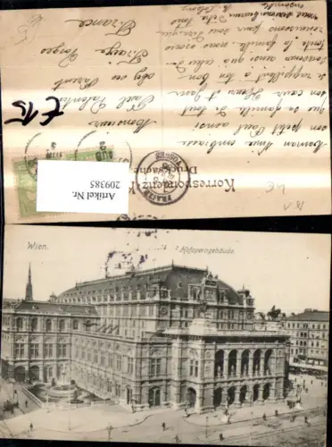 209385,Wien 1 Hofoperngebäude Staatsoper Oper