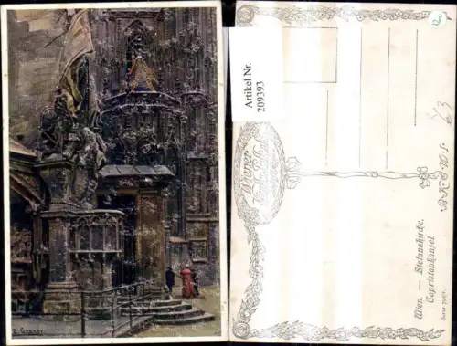 209393,Künstler Ak E. Graner Wien 1 Stefanskirche Capristankanzel