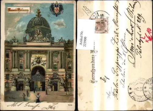 223900,Wien 1 Künstler Litho Rosenberger Kaiserl. Hofburg
