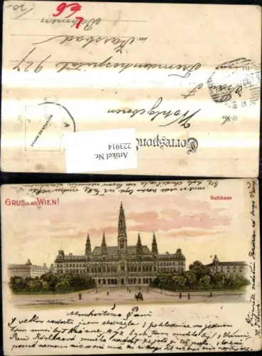 223914,Wien 1 Litho Rathaus