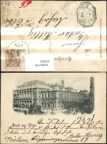 223922,Wien 1 Börse 1898