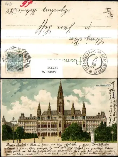 223932,Wien 1 Künstler Ak Rathaus