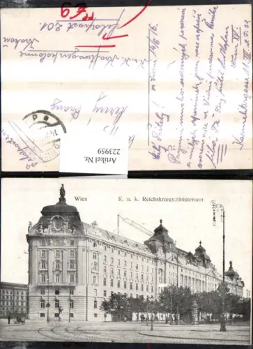 223959,Wien 1 K. u. k. Reichskriegsministerium Feldpost 201 K.k. Kraftwagenkolonne Krakau