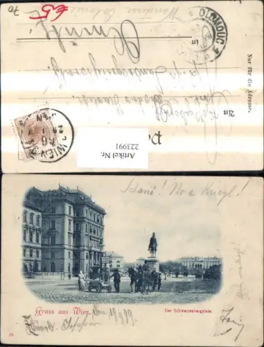 223991,Wien 1 Schwarzenbergplatz Kutsche Denkmal