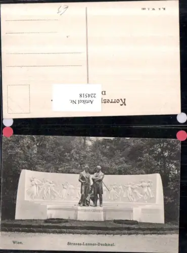 224518,Wien 1 Strauss-Lanner-Denkmal Strauß Lanner