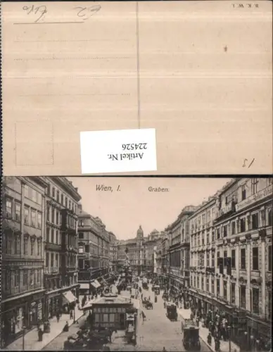 224526,Wien 1 Graben Straßenansicht Säule Litfaßsäule