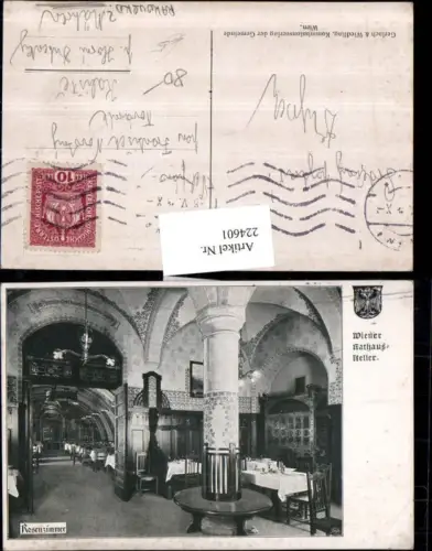 224601,Wien 1 Rathaus-Keller Rosenzimmer Innenansicht