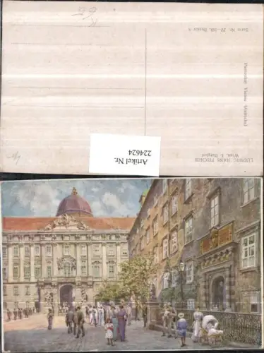 224624,Künstler AK Ludwig Hans Fischer Wien 1 Burghof