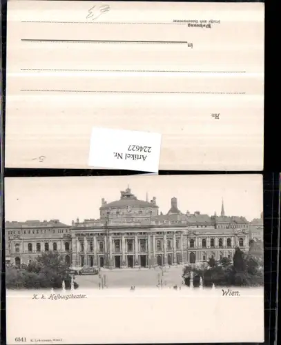 224627,Wien 1 K. k. Hofburgtheater Theater