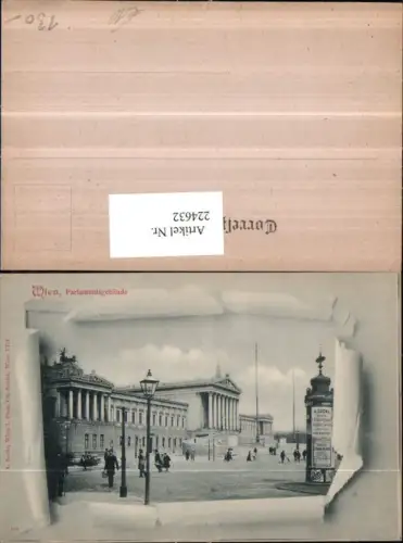 224632,Wien 1 Parlamentsgebäude Parlament Litfaßsäule Fotomontage