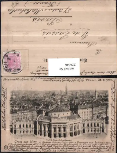 224646,Präge AK Wien 1 Panorama v. Rathaus aus Totale