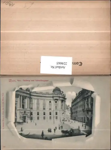 224665,Wien 1 Kaiserliche Hofburg u. Schauflergasse Fotomontage