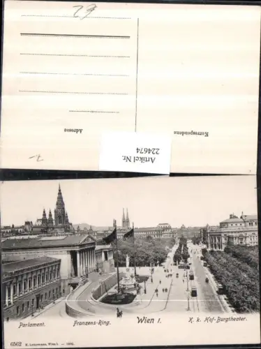 224674,Wien 1 Franzens-Ring Parlament K. k. Hof-Burgtheater