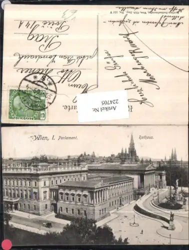 224705,Wien 1 Parlament Rathaus Brunnen pub Sperling 151V