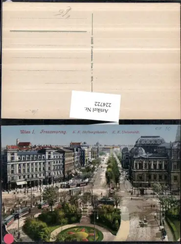 224722,Wien 1 Franzensring K. k. Hofburgtheater K. k. Universität pub P. Ledermann 16408