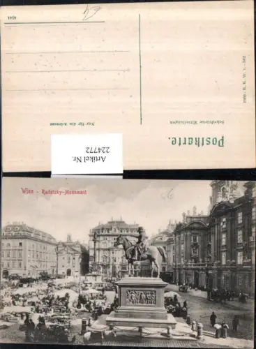 224772,Wien 1 Radetzky-Monument Denkmal Markt