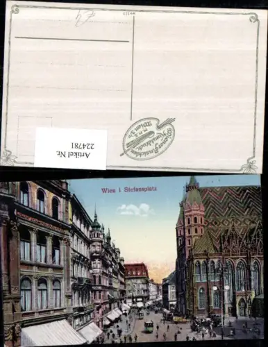 224781,Wien 1 Stefansplatz Platz Straßenansicht Dom Geschäfte
