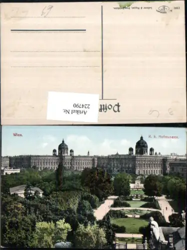 224790,Wien 1 K. k. Hofmuseen m. Volksgarten