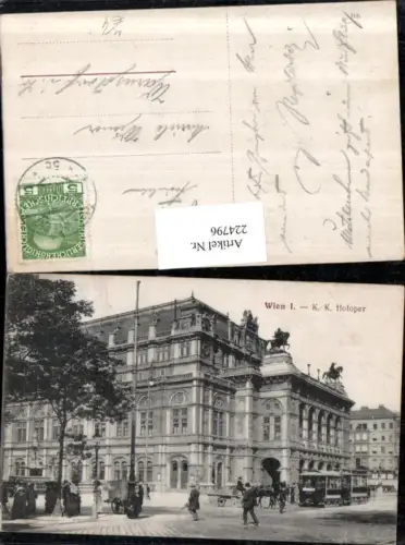 224796,Wien 1 K. k. Hofoper Oper Straßenbahn