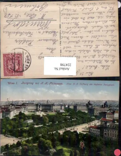 224798,Wien 1 Burg-Ring m. K. k. Hofmuseum u. K. k. Hofburg am äußeren Burgplatz