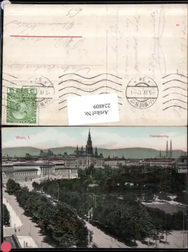 224809,Wien 1 Franzensring Parlament Rathaus Park Garten