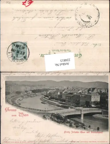 224813,Wien 1 Franz Josefs-Quai m. Donaukanal Brücke