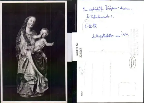 224866,Wien 1 Erzbischöfliches Diözesan-Museum Muttergottesstatue Madonna