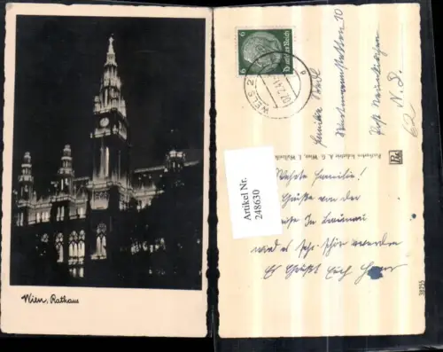 248630,Wien 1 Rathaus b. Nacht
