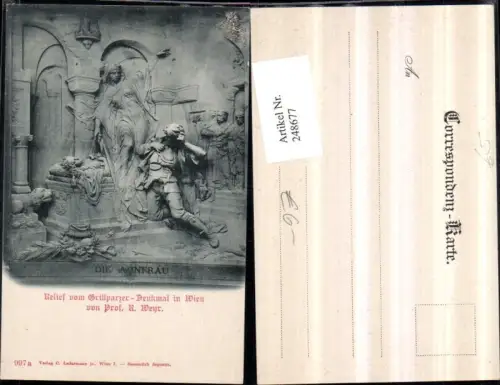 248677,Wien 1 Relief v. Grillparzer Denkmal Die Ahnfrau