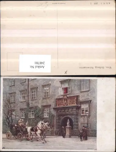 248701,Künstler AK E. Graner Wien 1 Hofburg Schweizertor Kutsche pub Brüder Kohn B.K.W.I. 208/1