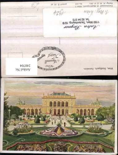248704,Künstler AK Wien 1 Stadtpark Kursalon