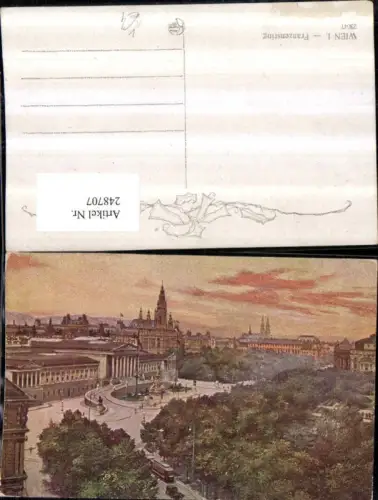 248707,Künstler AK Wien 1 Franzensring Parlament pub Kilophot 23047