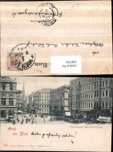 248730,Wien 1 Verlängerte Kärntnerstraße Straßenansicht Geschäfte