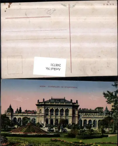 248731,Wien 1 Kursalon im Stadtpark pub Brüder Kohn B.K.W.II. 23