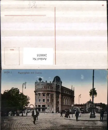 248835,Wien 1 Aspernplatz m. Urania Gebäude Straßenansicht Straßenbahn