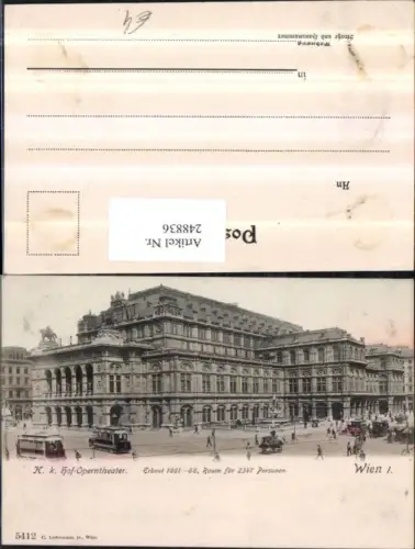 248836,Wien 1 K. k. Hof-Operntheater