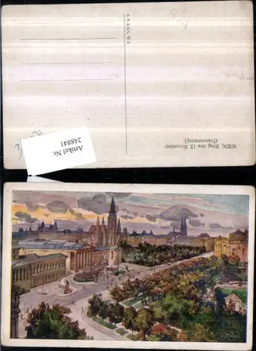 248841,Künstler AK Ruep Wien 1 Franzensring Parlament