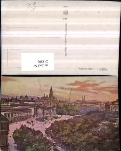 248893,Künstler AK Wien 1 Franzensring Parlament pub Kilophot 23047