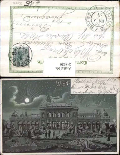 248920,Litho AK Sonnenschein Wien 1 Kursalon im Stadtpark