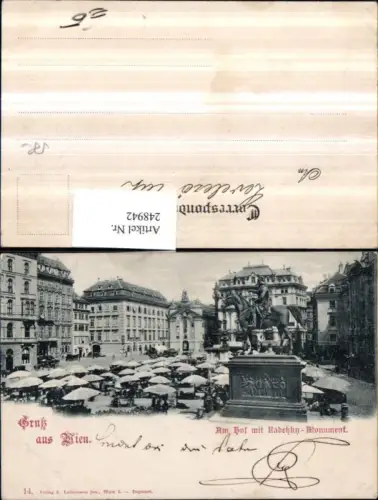 248942,Wien 1 Am Hof m. Radetzky-Monument Markt