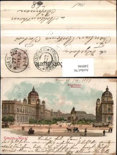 248946,Litho AK Gruß aus Wien 1 Maria-Theresia-Monument