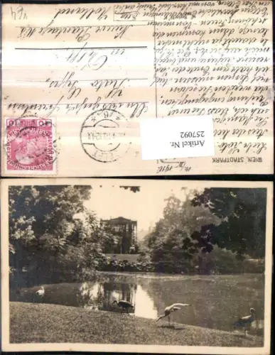 257092,Wien 1 Stadtpark Partie Reiher Störche pub Kilophot 2/1